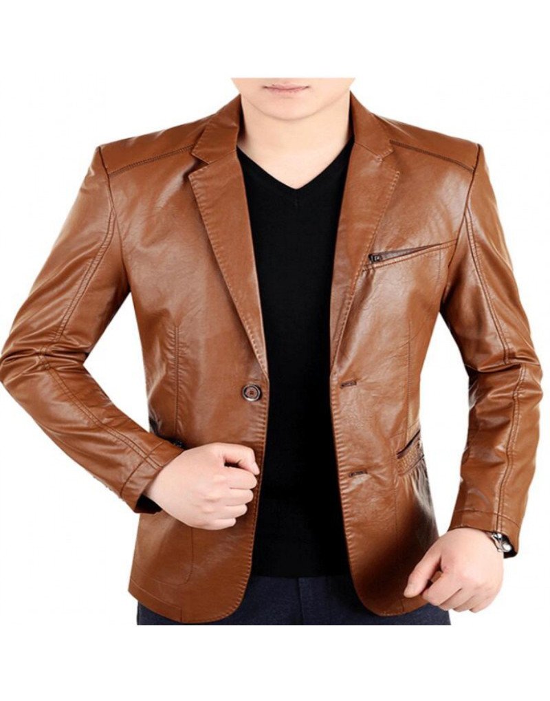 Leather on sale jacket office